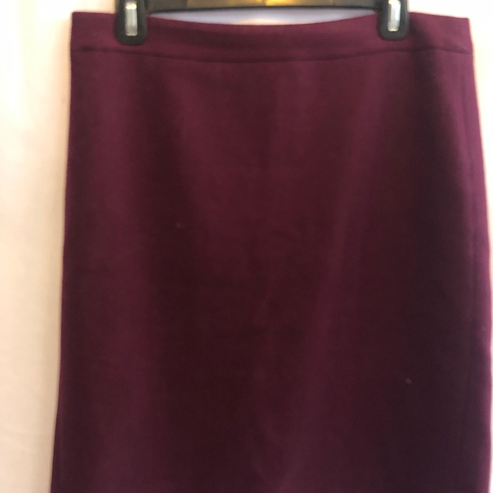 J. Crew Wool Maroon Pencil Skirt